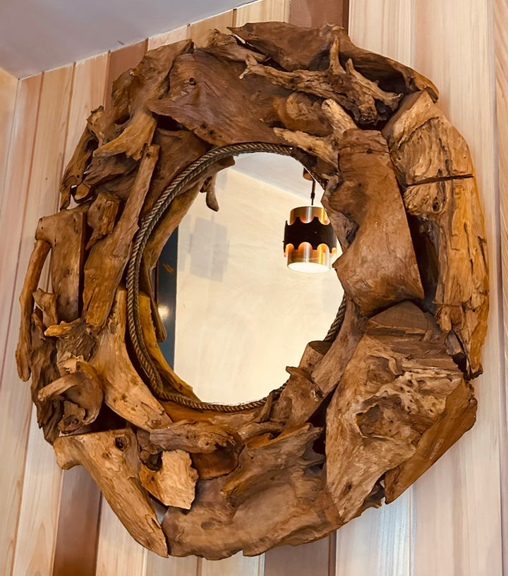 Vintage Driftwood Rustic Wall Mirror