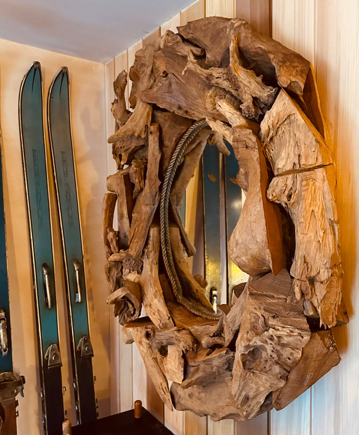 Vintage Driftwood Rustic Wall Mirror