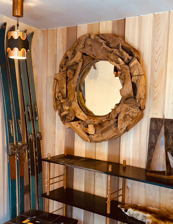 Vintage Driftwood Rustic Wall Mirror