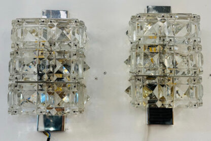 Vintage Kinkeldey Crystal & Chrome Wall Lights, 1960s - Image 14