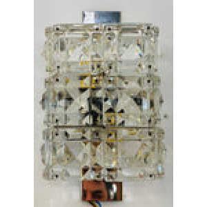 Vintage Kinkeldey Crystal & Chrome Wall Lights, 1960s