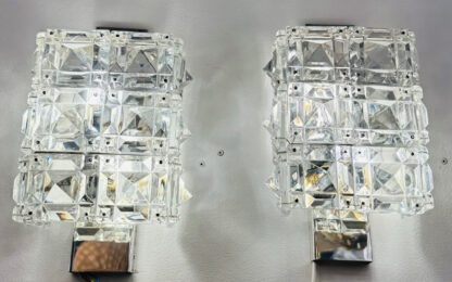 Vintage Kinkeldey Crystal & Chrome Wall Lights, 1960s - Image 5