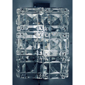 Vintage Kinkeldey Crystal & Chrome Wall Lights, 1960s