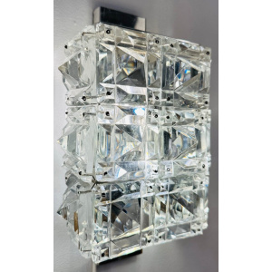 Vintage Kinkeldey Crystal & Chrome Wall Lights, 1960s