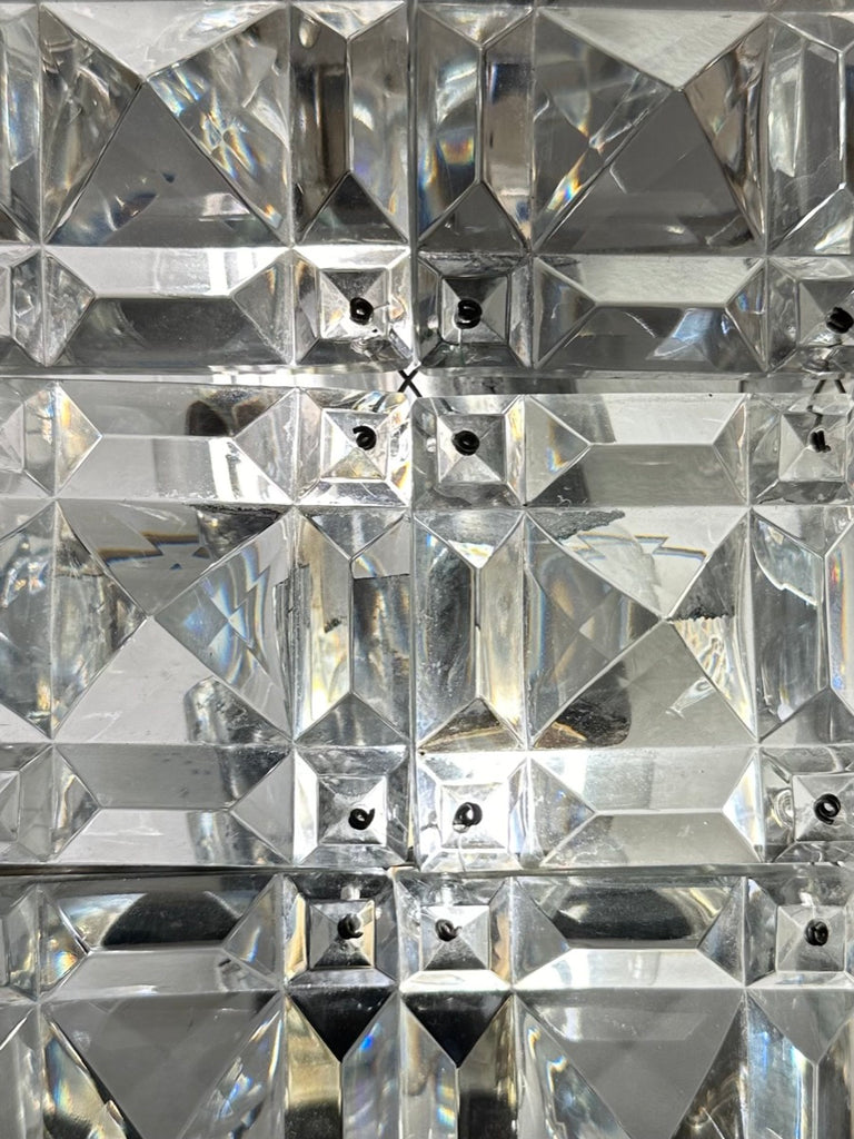 Vintage Kinkeldey Crystal & Chrome Wall Lights, 1960s