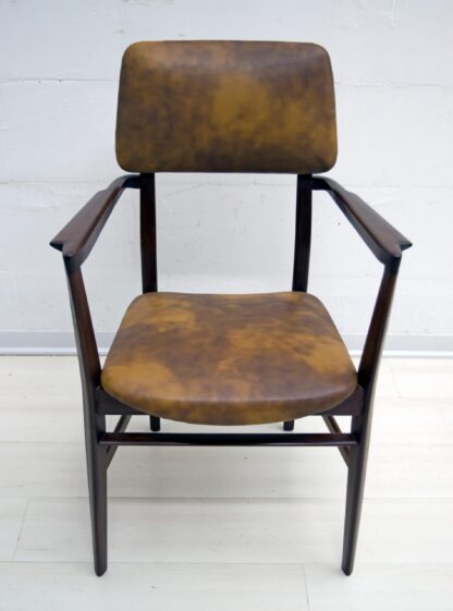 Vittorio Dassi Mid-Century Modern Italian Teakwood Writing Desk and Chair, 1950s - Image 12