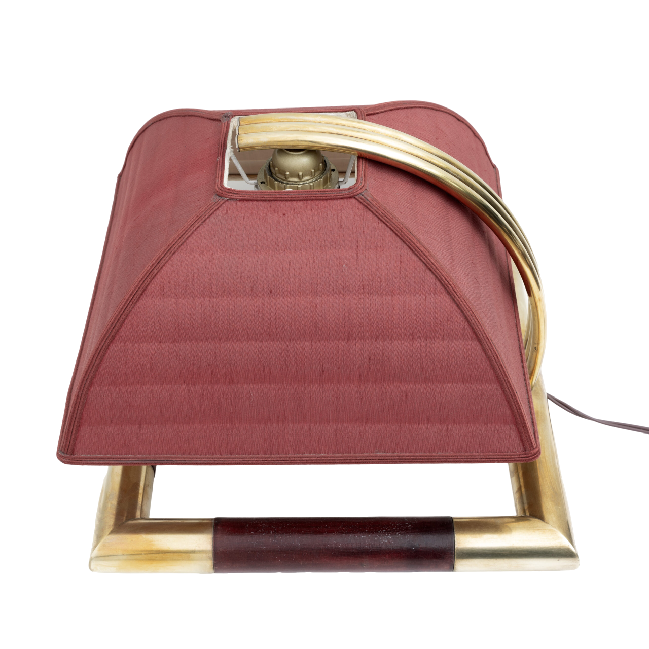 Tommaso Barbi Style Mid-century Modern Italian Brass Table Lamp, 1970s