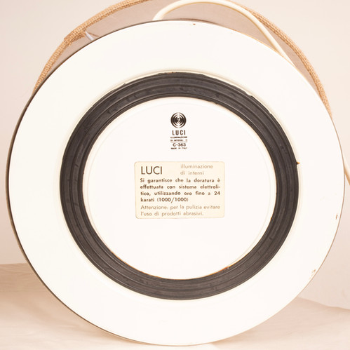 Pair of C-363 Lamps Gold Edition24K Lights Italy 1970