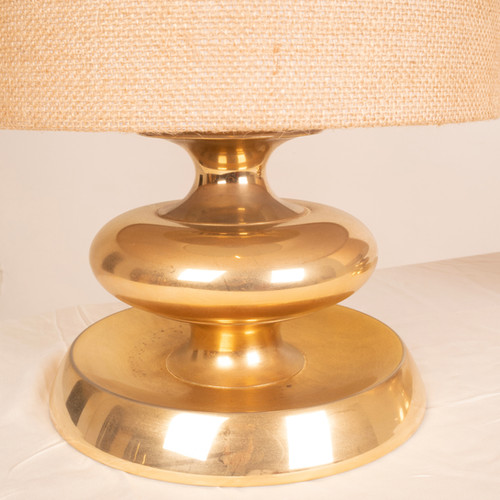 Pair of C-363 Lamps Gold Edition24K Lights Italy 1970