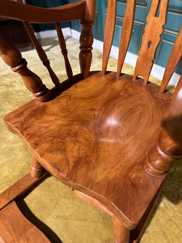 Decoratively Carved Childs Rocking Chair