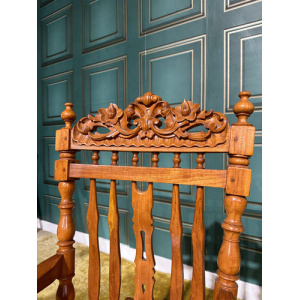 Decoratively Carved Childs Rocking Chair