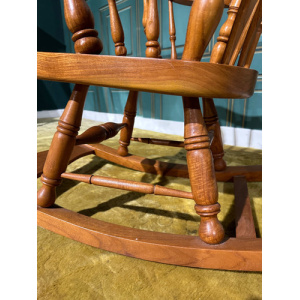 Decoratively Carved Childs Rocking Chair