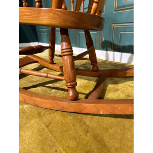 Decoratively Carved Childs Rocking Chair