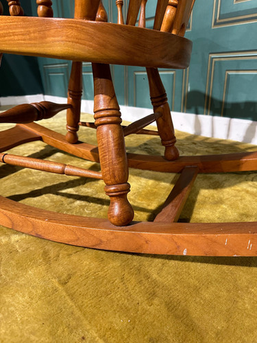Decoratively Carved Childs Rocking Chair
