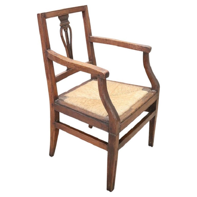 18th century antique rustic armchair