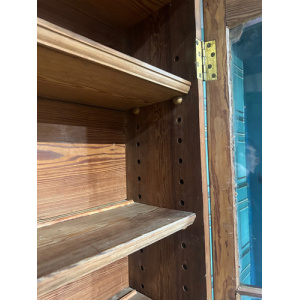 Gothic Revival Pitch Pine Bookcase With Base Cupboard