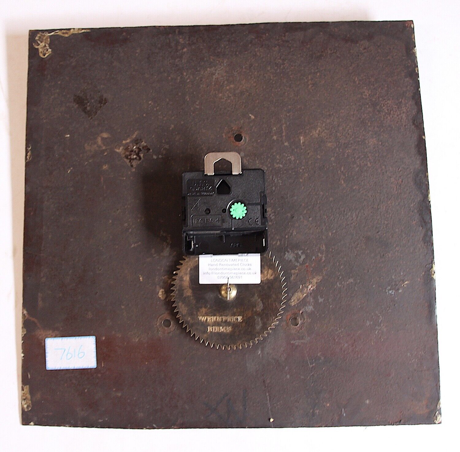 Grandfather/longcase iron clock dial. Late 18th century. Original. C.1770-1800
