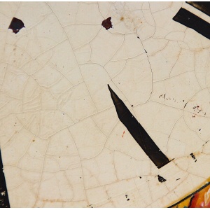 Grandfather/longcase iron clock dial. Late 18th century. Original. C.1795-1825