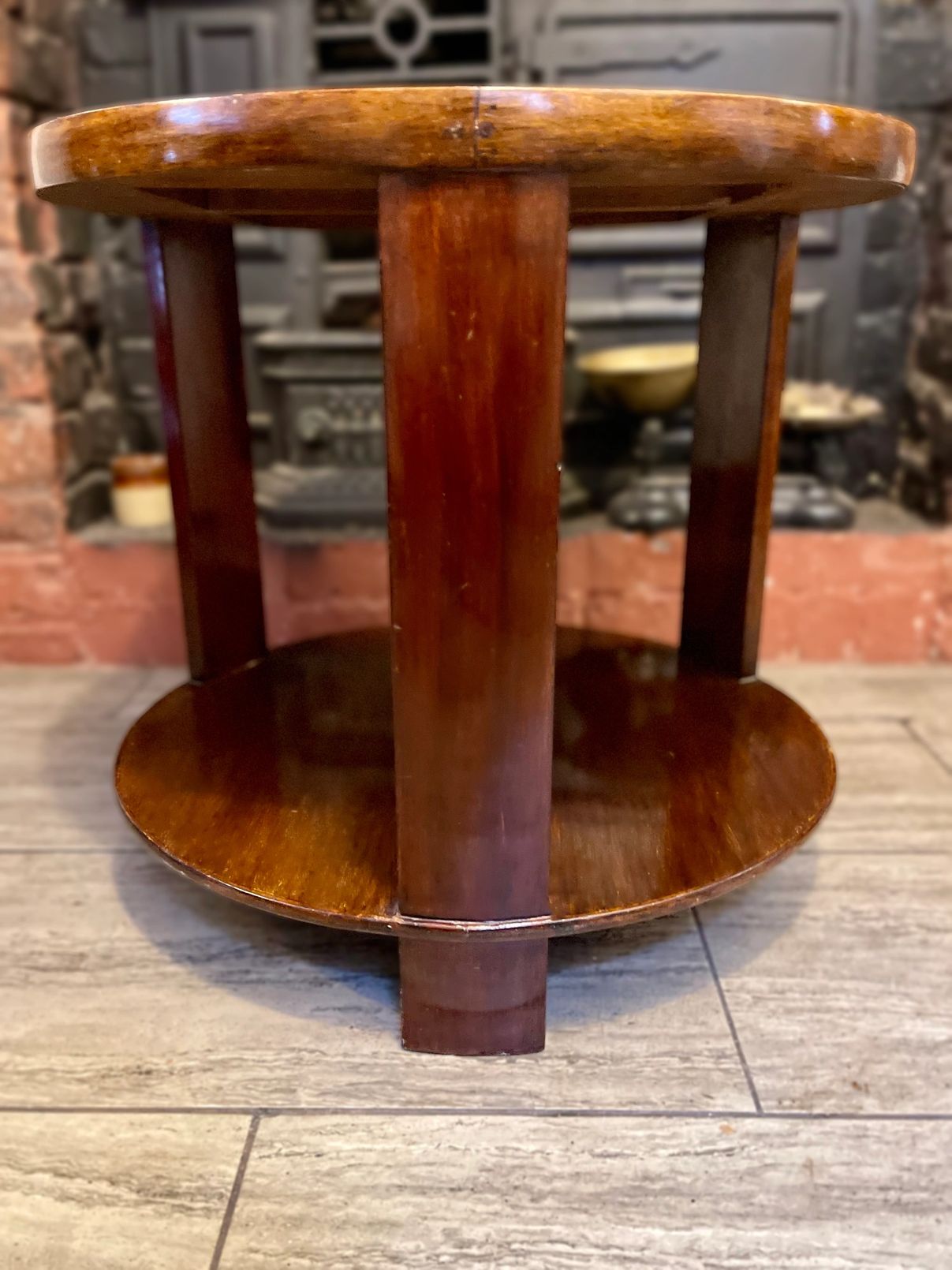 Mid century Art Deco Coffee table with double tray from the 1950s