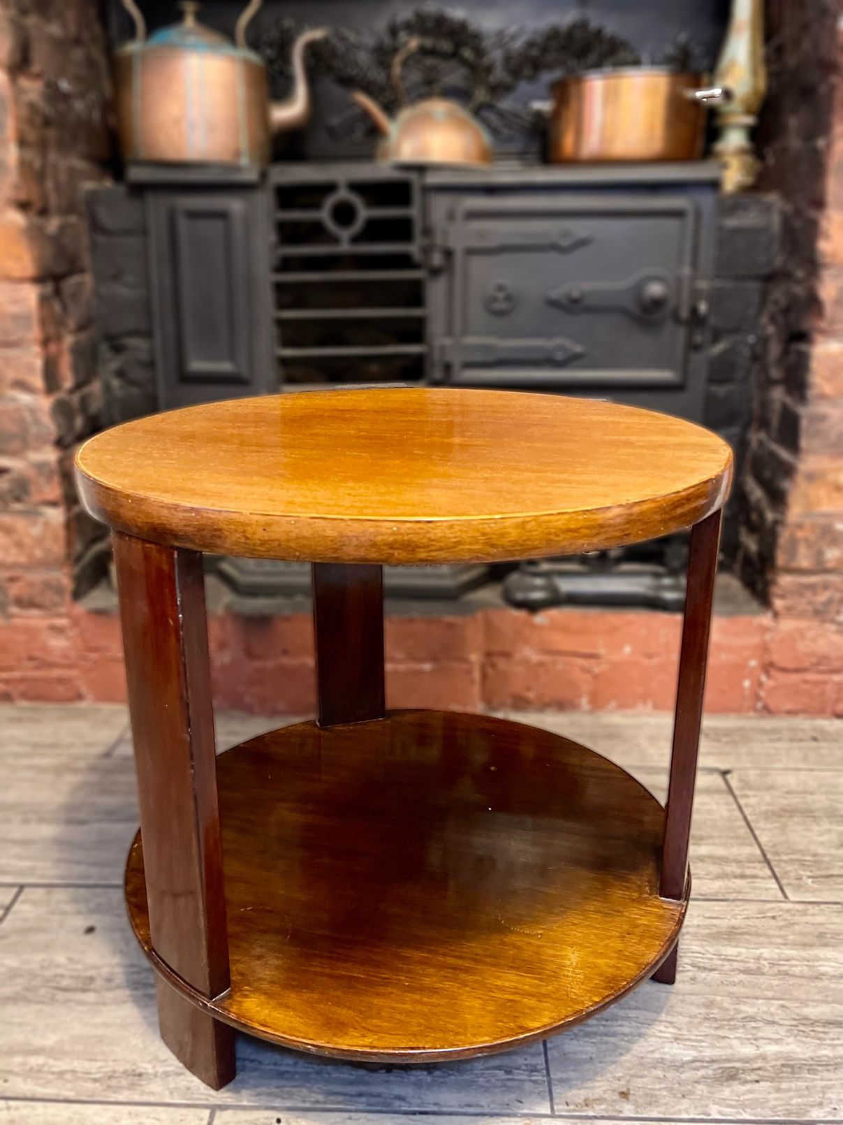 Mid century Art Deco Coffee table with double tray from the 1950s
