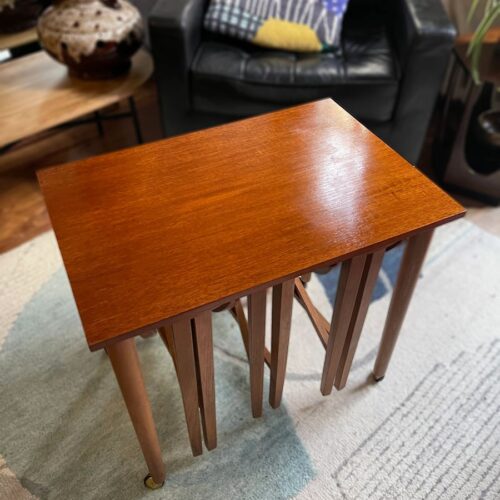 Vintage Nest Of 4 Teak Tables By Poul Hundevad For Novy Domov, 1960s