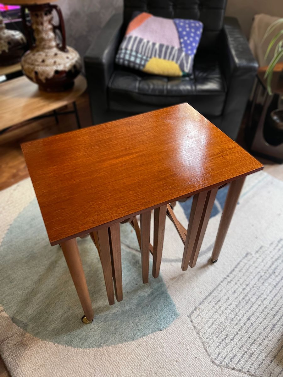 Vintage Nest Of 4 Teak Tables By Poul Hundevad For Novy Domov, 1960s