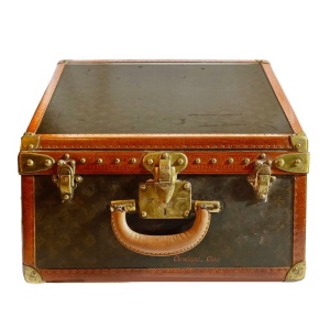 1940s Louis Vuitton Saks & Cy New York Leather Trunk