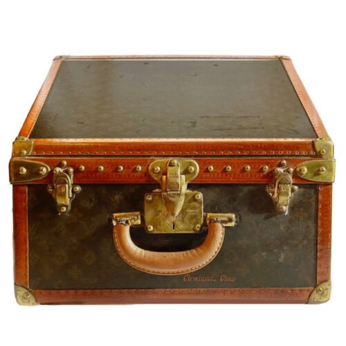 1940s Louis Vuitton Saks & Cy New York Leather Trunk