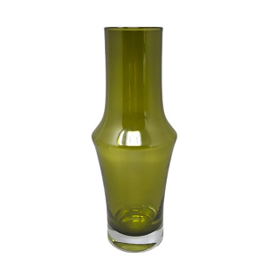1970s Green Vase #1376 by Tamara Aladin Vase for Riihimaki/Riihimaen Lasi Oy