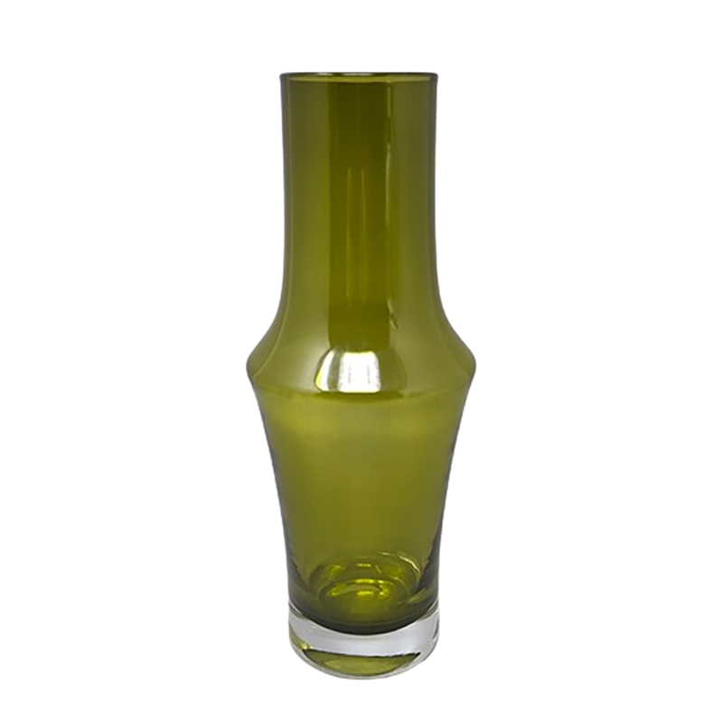 1970s Green Vase #1376 by Tamara Aladin Vase for Riihimaki/Riihimaen Lasi Oy