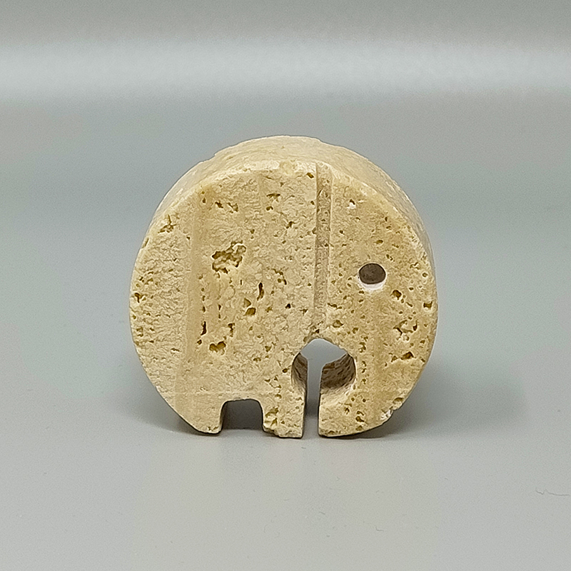 1970s Original Travertine Elephant Sculpture by Enzo Mari for F.lli Mannelli