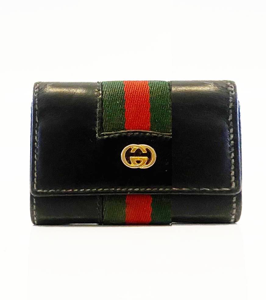 1980s Gucci Sherry Leather Key Holder