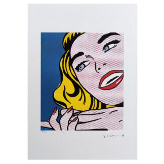 1980s Original Stunning Roy Lichtenstein "Smile Girl" Limited Edition Lithograph