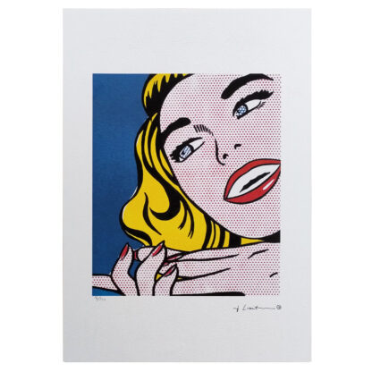 1980s Original Stunning Roy Lichtenstein "Smile Girl" Limited Edition Lithograph