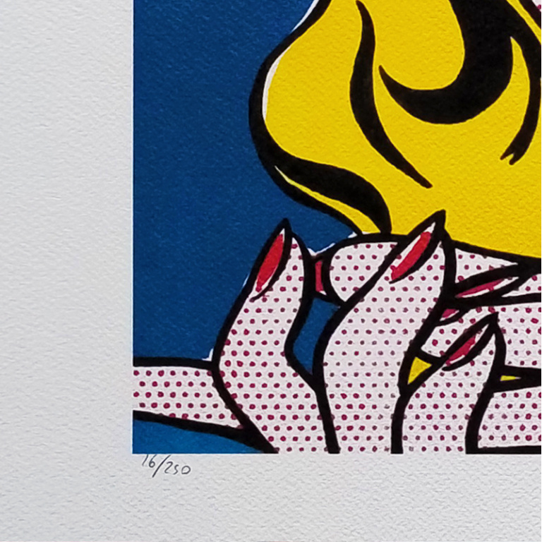 1980s Original Stunning Roy Lichtenstein "Smile Girl" Limited Edition Lithograph - Image 5