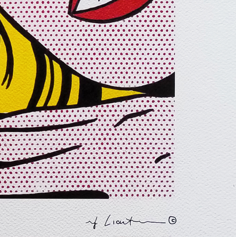 1980s Original Stunning Roy Lichtenstein "Smile Girl" Limited Edition Lithograph