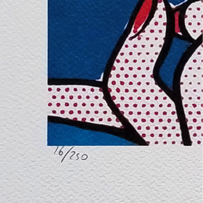 1980s Original Stunning Roy Lichtenstein "Smile Girl" Limited Edition Lithograph - Image 7