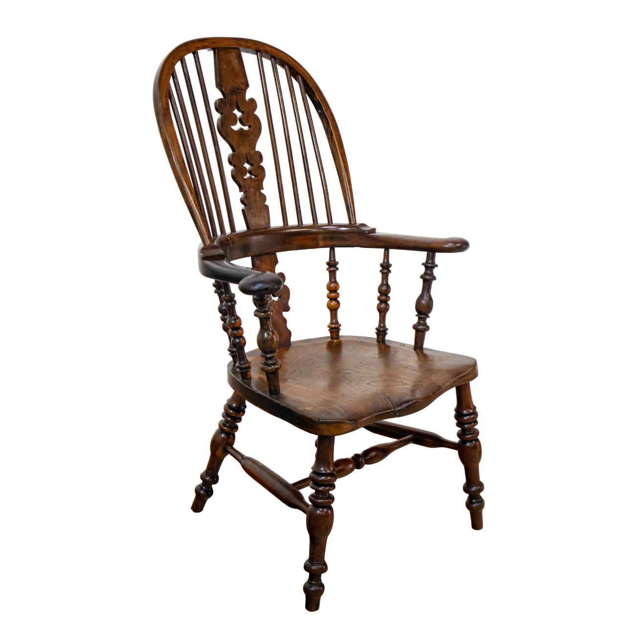 19th Century Yew High Back Windsor Chair