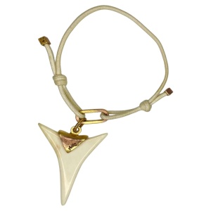 2000s Yves Saint Laurent Shark Tooth Shaped Horn Bracelet