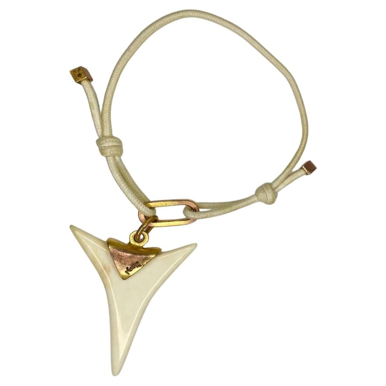 2000s Yves Saint Laurent Shark Tooth Shaped Horn Bracelet