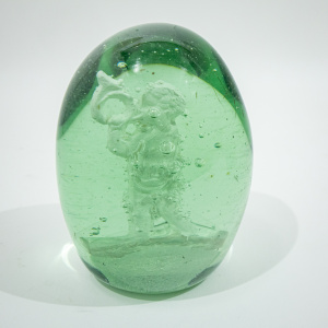 Two Green Victorian Dump Paperweights