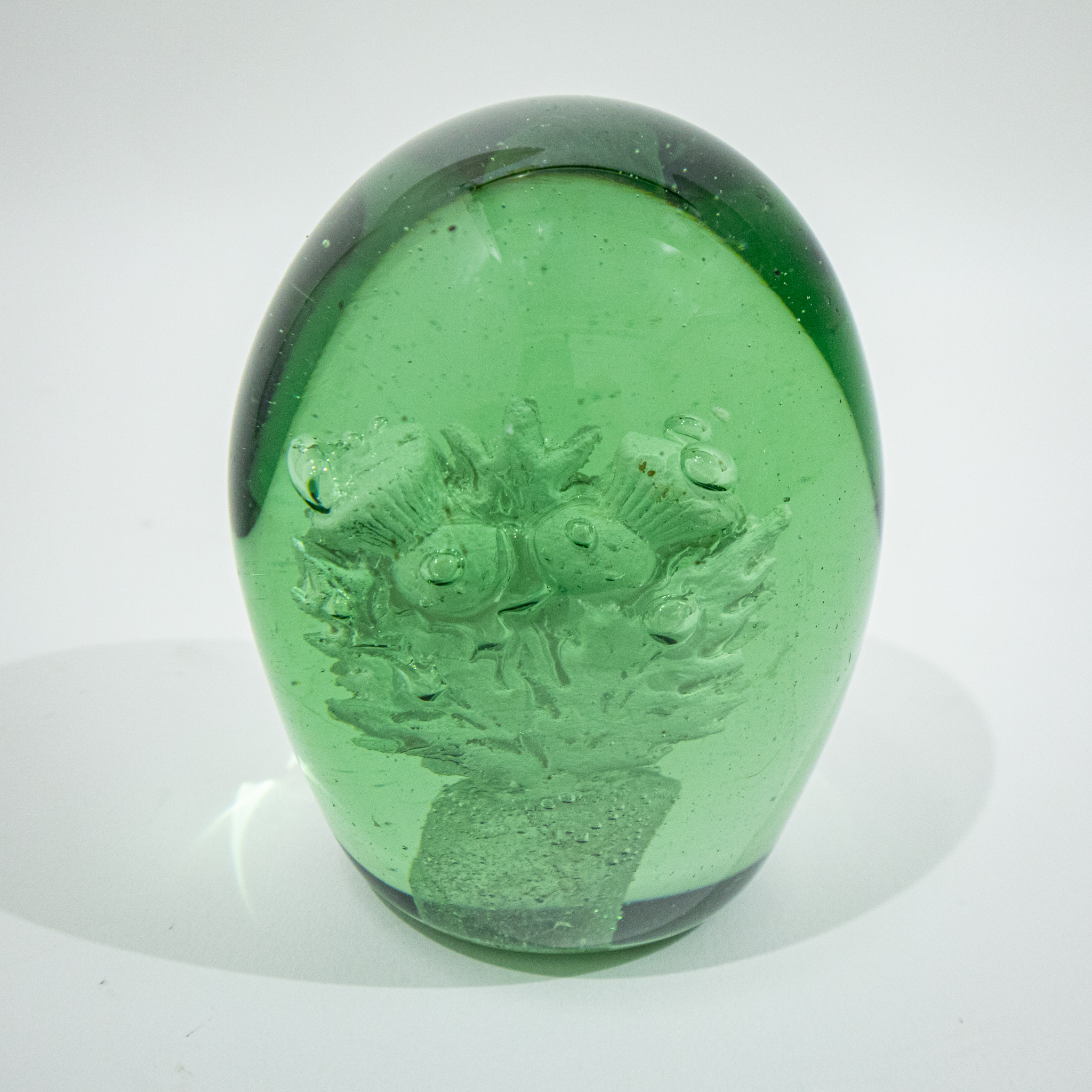 Two Green Victorian Dump Paperweights