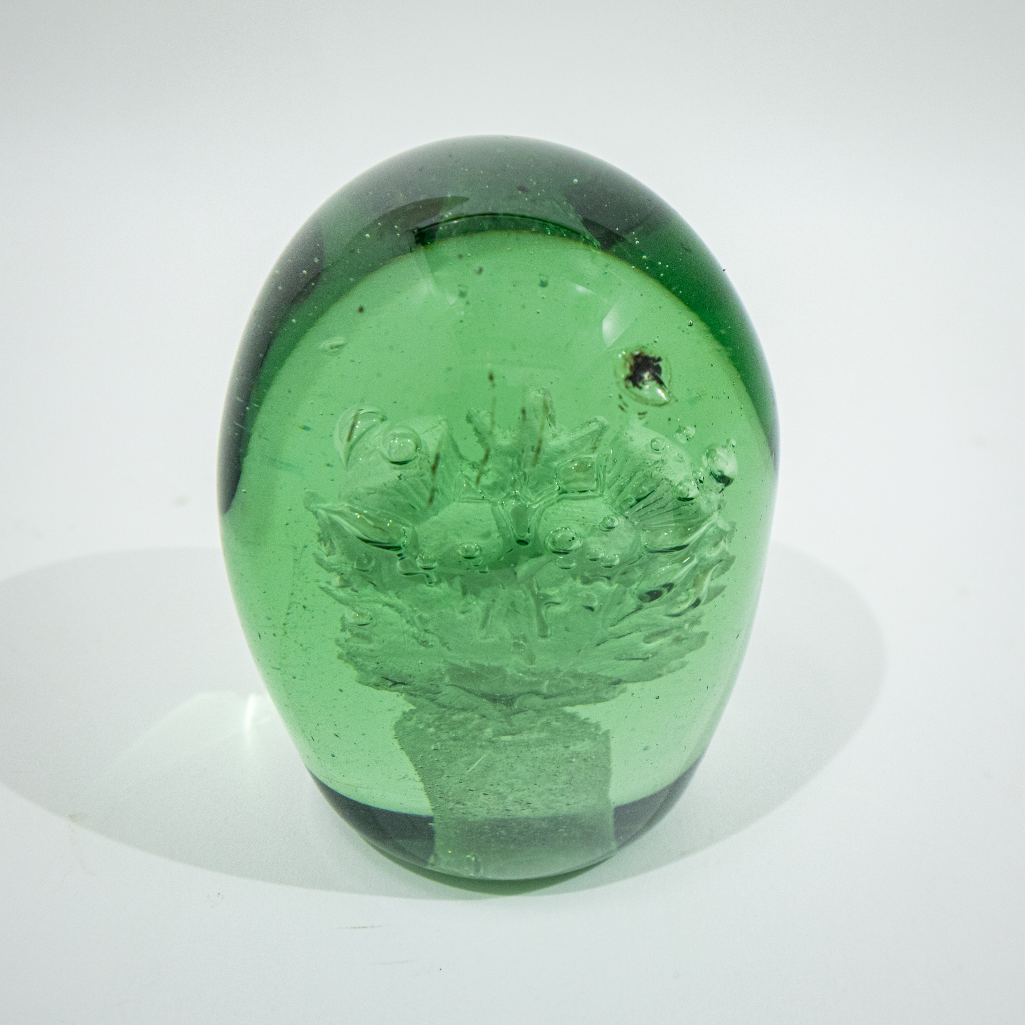 Two Green Victorian Dump Paperweights