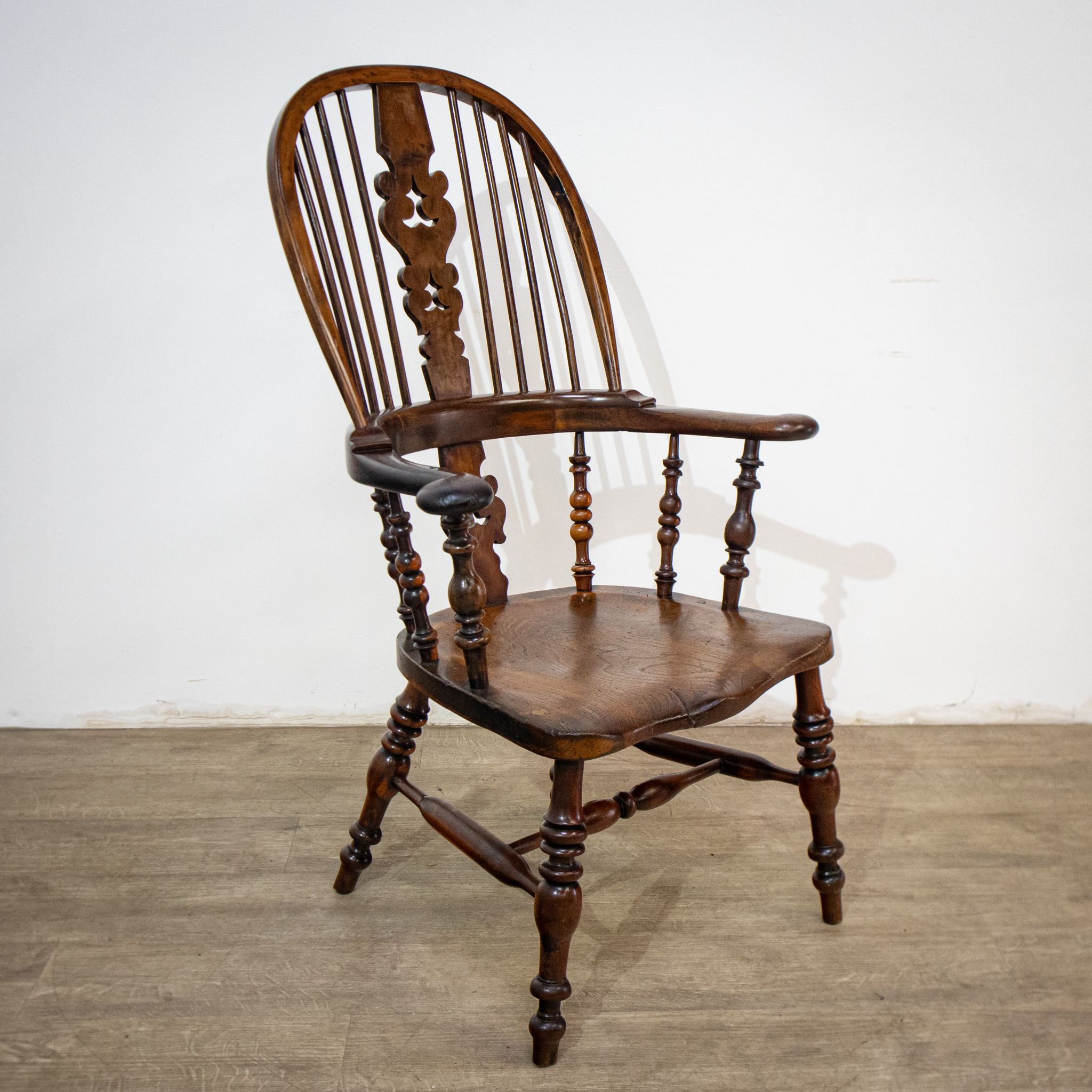 19th Century Yew High Back Windsor Chair