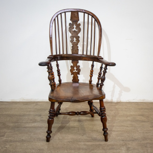 19th Century Yew High Back Windsor Chair