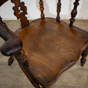 19th Century Yew High Back Windsor Chair