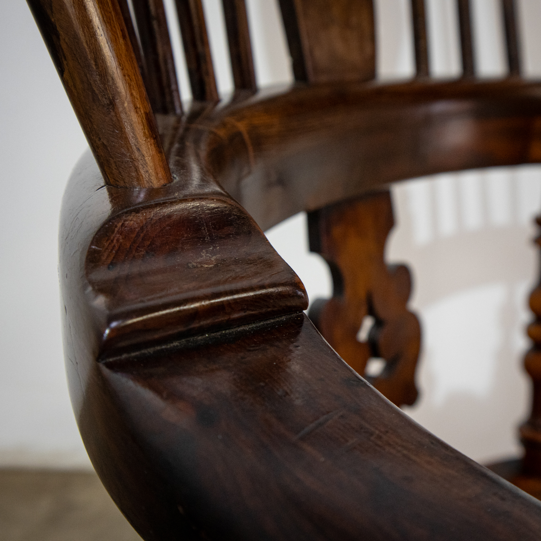 19th Century Yew High Back Windsor Chair