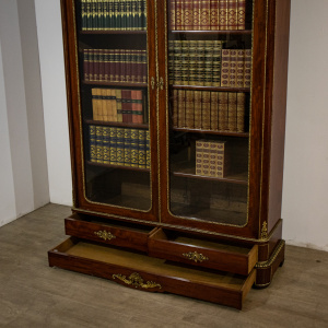 French Napoleon III Glazed Ormolu Bookcase