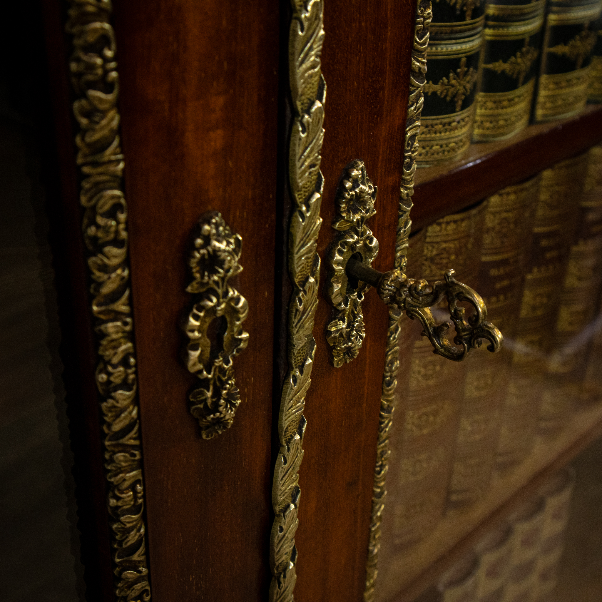 French Napoleon III Glazed Ormolu Bookcase