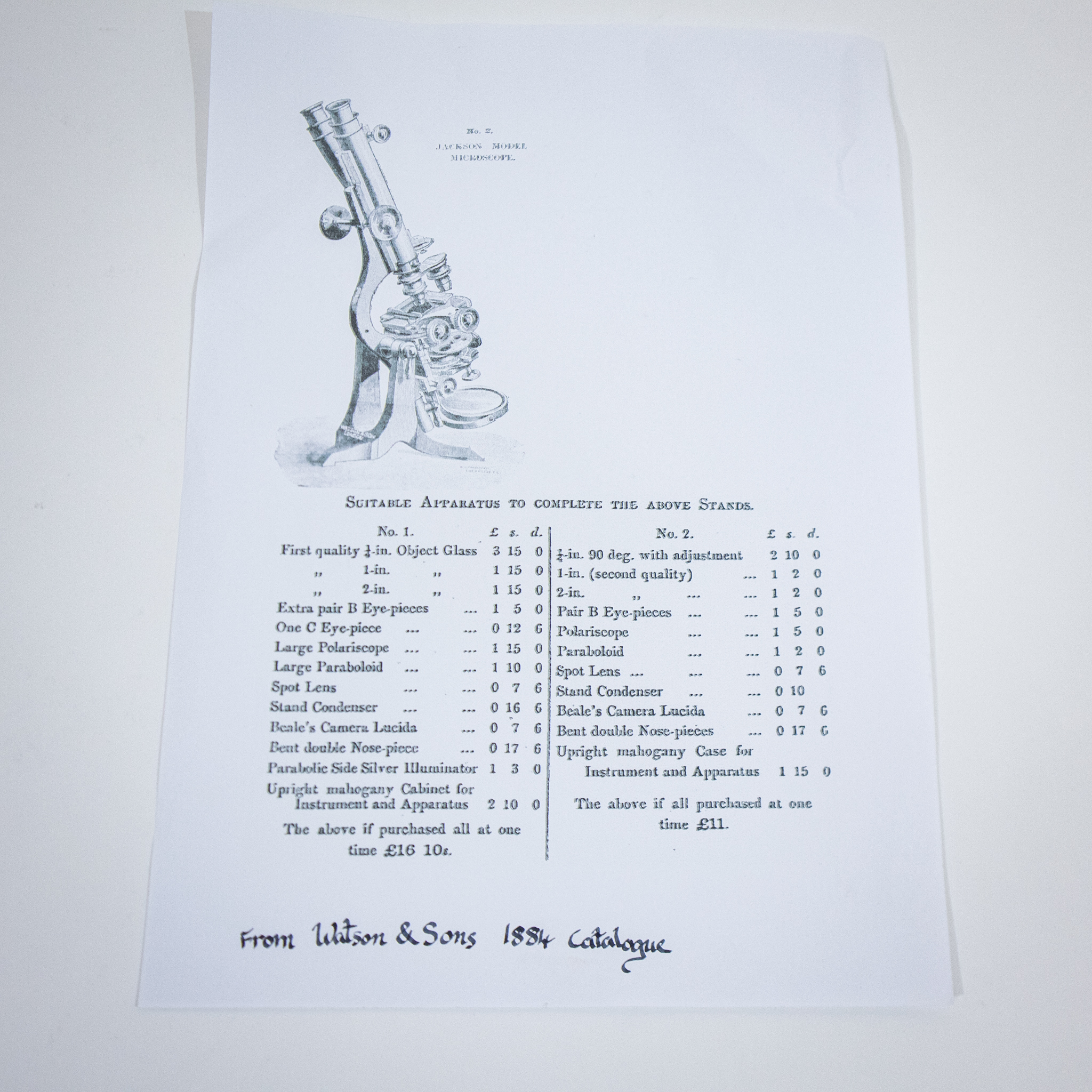 Victorian Watson Binocular Microscope